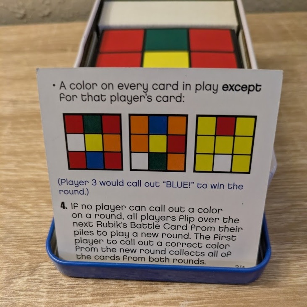 Rubiks Battle Card Game in Collector Tin University Games 2-6 Players Ages 7+ - Picture 8 of 14